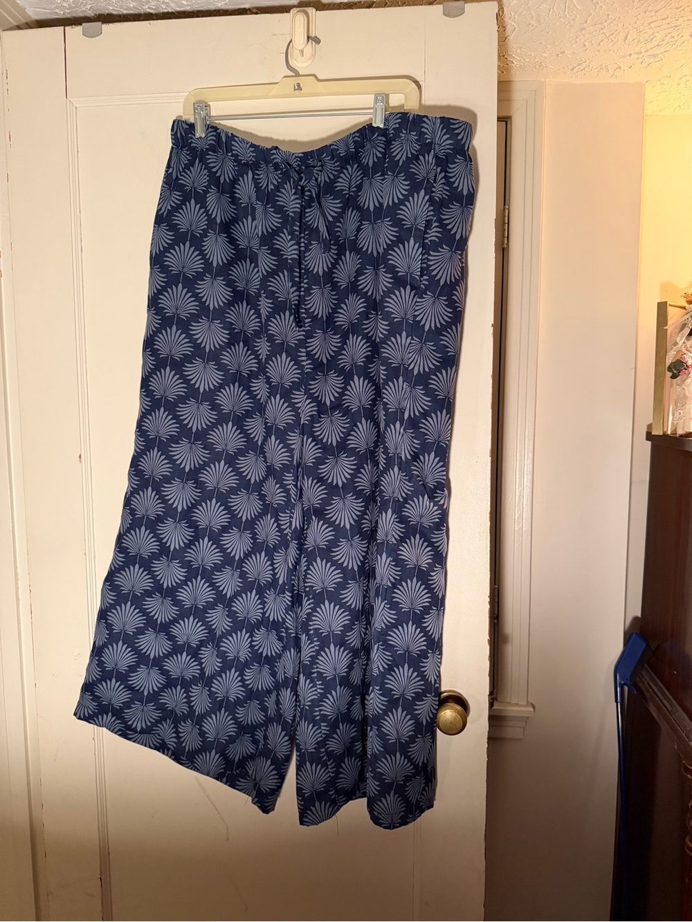 torrid Navy Blue Printed Wide-Leg Pants